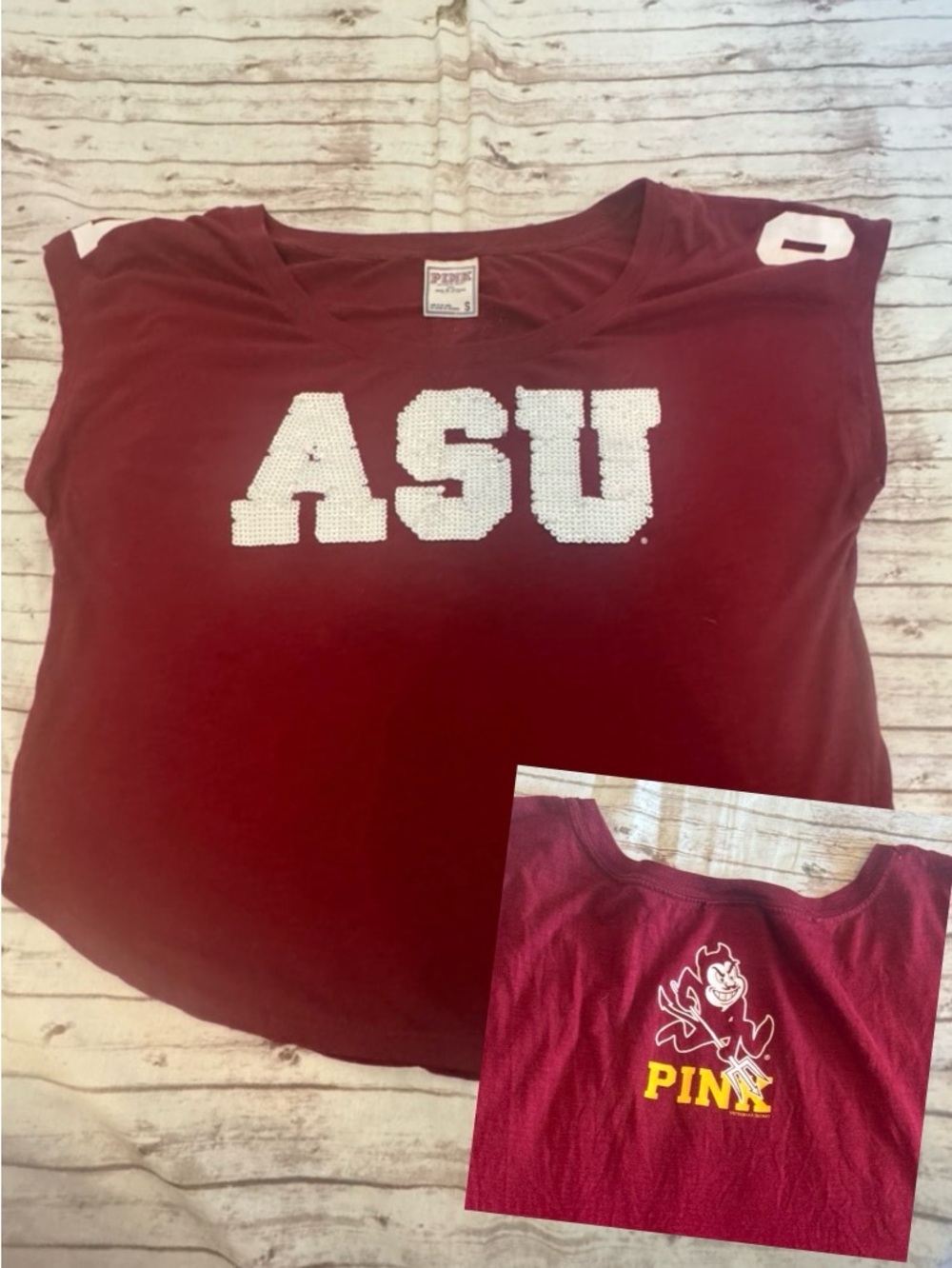 VS PINK Sequin ASU Top - Picture 2 of 9